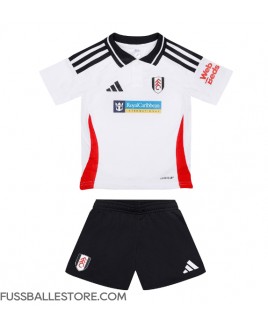 Günstige Fulham Heimtrikotsatz Kinder 2024-25 Kurzarm (+ Kurze Hosen)